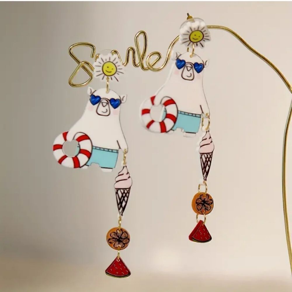Beach polar bear Earrings  2/$20 | NWT